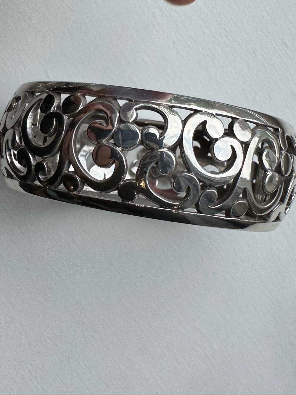 Brighton contempo scroll Filigree hinged bangle bracelet - Picture 5 of 5